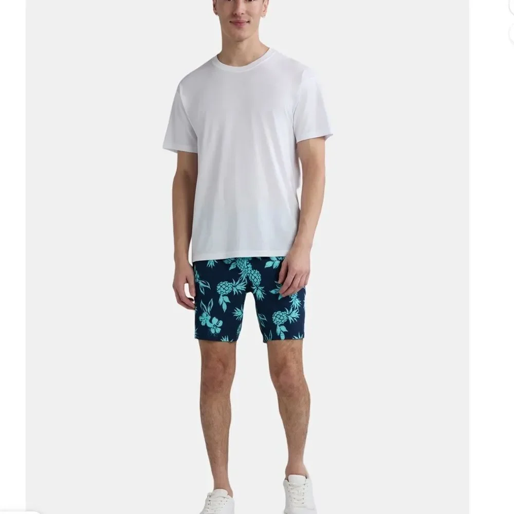 Men's Blue Floral Swim Shorts/Swim Trunks Sz XL